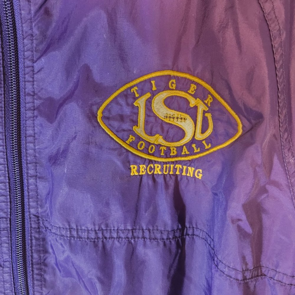 Nike LSU Tigers Football Recruiting Windbreaker Jacket Men’s L Purple Full Zip - Picture 2 of 10